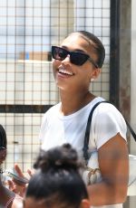 HAILEY BIEBER and LORI HARVEY Out for Lunch in Los Angeles 04/29/2023