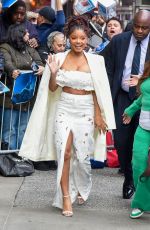 HALLE BAILEY Arrives at Good Morning America in New York 05/18/2023