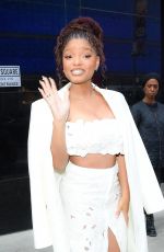 HALLE BAILEY Arrives at Good Morning America in New York 05/18/2023