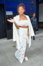 HALLE BAILEY Arrives at Good Morning America in New York 05/18/2023