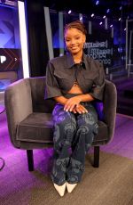 HALLE BAILEY at Siriusxm Hollywood Studio in Los Angeles 05/04/2023