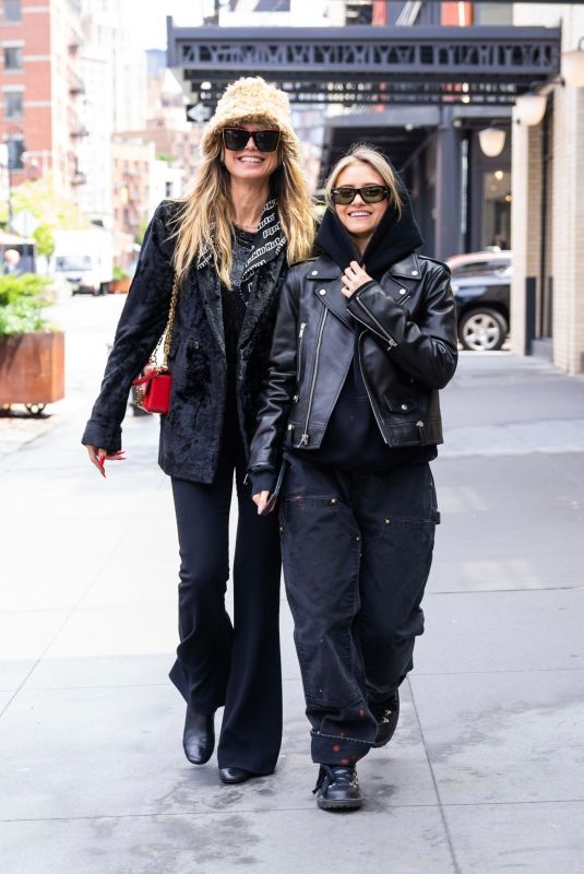 HEIDI and LENI KLUM Out and About in New York 05/04/2023