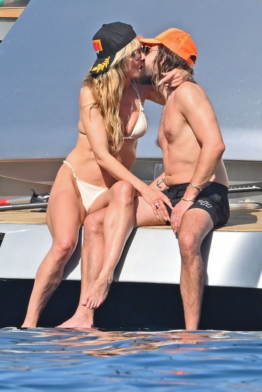 HEIDI KLUM in Bikini at a Yacht in South of France 05/30/2023