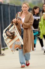 HILARY DUFF Arrives at Her Son