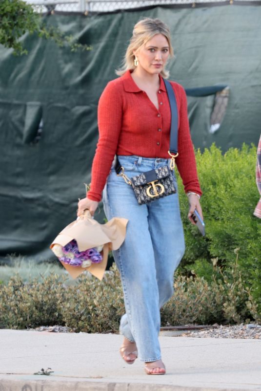 HILARY DUFF Arrives at Mother