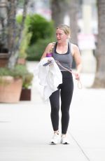 HILARY DUFF Leaves a Gym in Los Angeles 05/29/2023