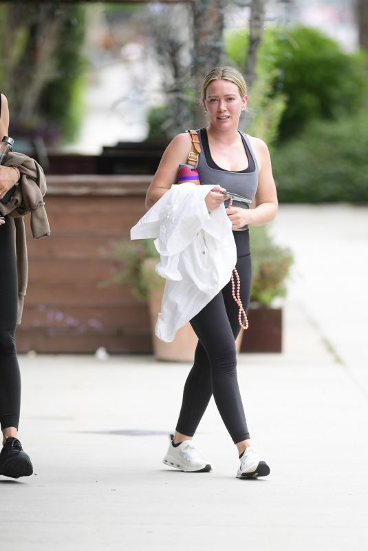 HILARY DUFF Leaves a Gym in Los Angeles 05/29/2023
