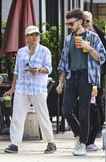 HILARY DUFF Out for Morning Family Breakfast in Studio City 05/06/2023 