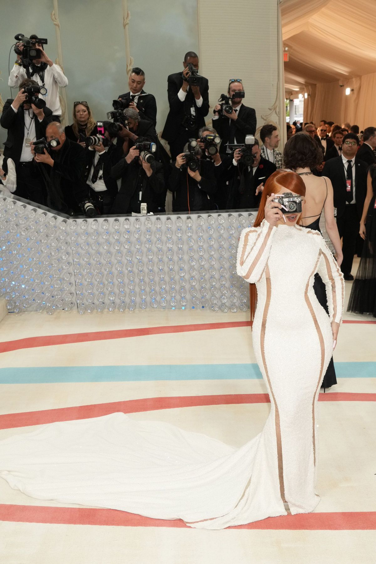 ICE SPICE at 2023 Met Gala Celebrating Karl Lagerfeld A Line of Beauty