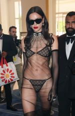 IRINA SHAYK Arrives at Hotel Martinez in Cannes 05/22/2023