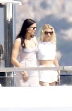 IRINA SHAYK at a Yacht in Sardagna 05/28/2023