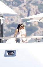IRINA SHAYK at a Yacht in Sardagna 05/28/2023