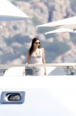 IRINA SHAYK at a Yacht in Sardagna 05/28/2023