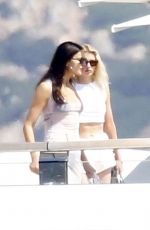 IRINA SHAYK at a Yacht in Sardagna 05/28/2023
