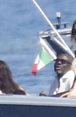 IRINA SHAYK at a Yacht in Sardagna 05/28/2023