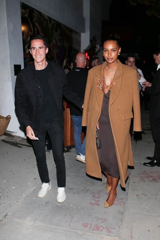 JASMINE TOOKES and Juan David Borrero Arrives at Opening of Drake’s in West Hollywood 05/04/2023