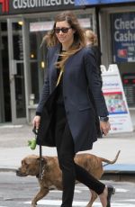 JESSICA BIEL Out with Her Dog in New York 05/18/2023