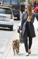 JESSICA BIEL Out with Her Dog in New York 05/18/2023