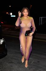 JORDYN WOODS Out for Dinner at Lavo in West Hollywood 05/21/2023