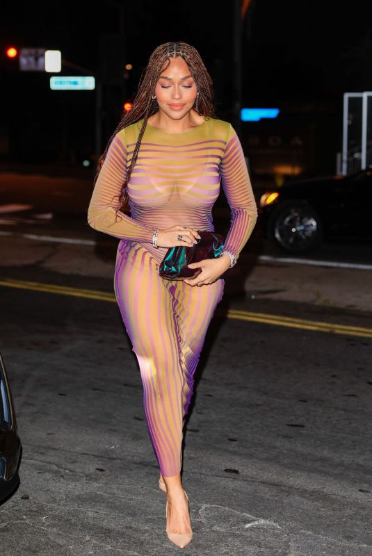 JORDYN WOODS Out for Dinner at Lavo in West Hollywood 05/21/2023