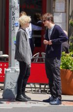JULIA GARNER and Charlie Tahan Out in New York 05/25/2023