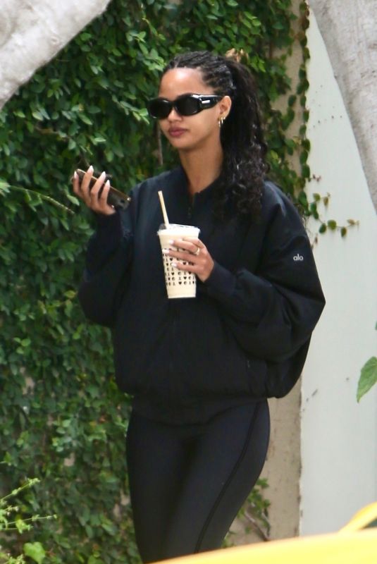 JULIANA NALU Arrives at Kate Somerville in West Hollywood 05/23/2023