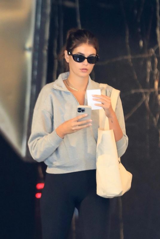 KAIA GRBER at a Gas Station in Los Angeles 05/16/2023