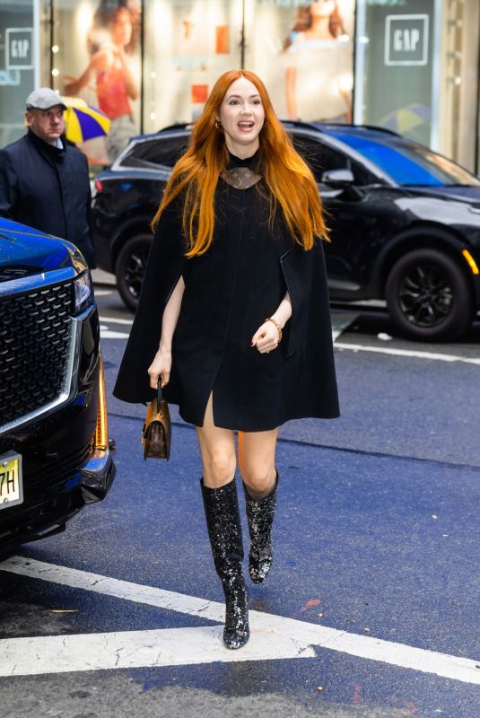 KAREN GILLAN Arrives at Good Morning America in New York 05/04/2023