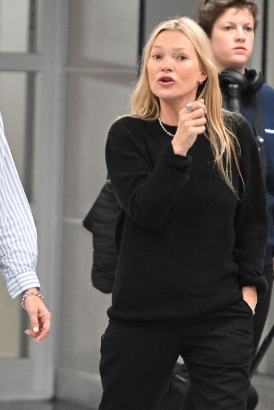 KATE MOSS Arrives at JFK Airport in New York 05/23/2023