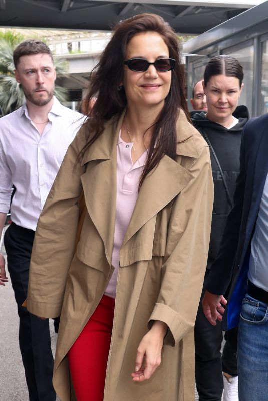 KATIE HOLMES Arrives at Nice Airport 05/17/2023