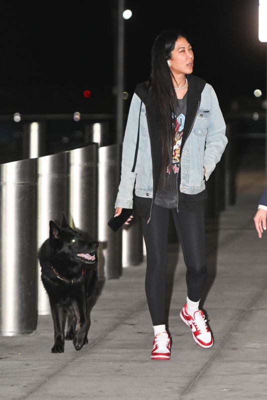 KIMORA LEE SIMMONS Out with Her Dog in New York 05/16/2023