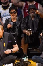 KIRSJENNER and Corey Gamble at Lakers Game at Crypto.com Arena in Los Angeles 05/22/2023