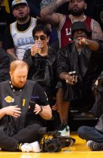 KIRSJENNER and Corey Gamble at Lakers Game at Crypto.com Arena in Los Angeles 05/22/2023