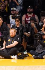 KIRSJENNER and Corey Gamble at Lakers Game at Crypto.com Arena in Los Angeles 05/22/2023