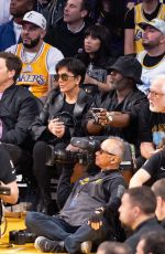 KIRSJENNER and Corey Gamble at Lakers Game at Crypto.com Arena in Los Angeles 05/22/2023