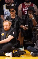 KIRSJENNER and Corey Gamble at Lakers Game at Crypto.com Arena in Los Angeles 05/22/2023