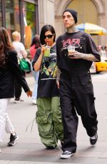 KOURTNEY KARDASHIAN and Travis Barker Out at 5th Avenue in New York 05/19/2023