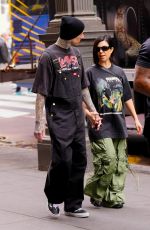 KOURTNEY KARDASHIAN and Travis Barker Out at 5th Avenue in New York 05/19/2023