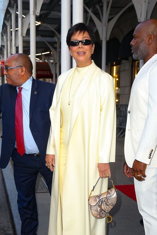 KRIS JENNER Leaves Ritz-Carlton Hotel in New York 05/02/2023