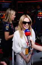 KYLIE MINOGUE in Red Bull Racing Garage at F1 Grand Prix of Monaco 05/28/2023