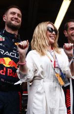 KYLIE MINOGUE in Red Bull Racing Garage at F1 Grand Prix of Monaco 05/28/2023