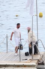 LADY VICTORIA HERVEY Leaves Hotel Eden Roc in Cap D