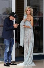 LADY VICTORIA HERVEY Leaves Hotel Martinez in Cannes 05/16/2023