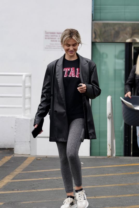 LALA KENT in a Leather Jacket Out Shopping in West Hollywood 05/09/2023