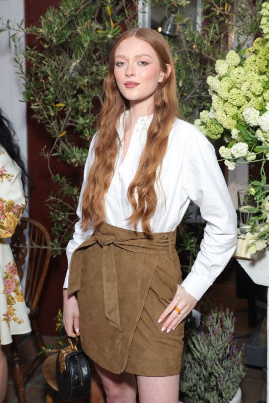 LARSEN THOMPSON at Laura Brown and Sezane Fete Opening at Brentwood Country Mart Store 05/17/2023
