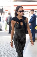 LAURA HARRIER Arrives at Hotel Martinez in Cannes 05/18/2023