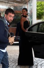 LAURA HARRIER Leaves Hotel Martinez in Cannes 05/17/2023