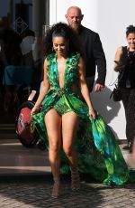 LENA MAHFOUF Leaves Hotel Martinez in Cannes 05/25/2023