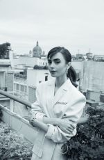 LILY COLLINS for Harper