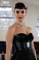 LILY JAMES at 2023 Met Gala Celebrating Karl Lagerfeld: A Line of Beauty in New York 05/01/2023